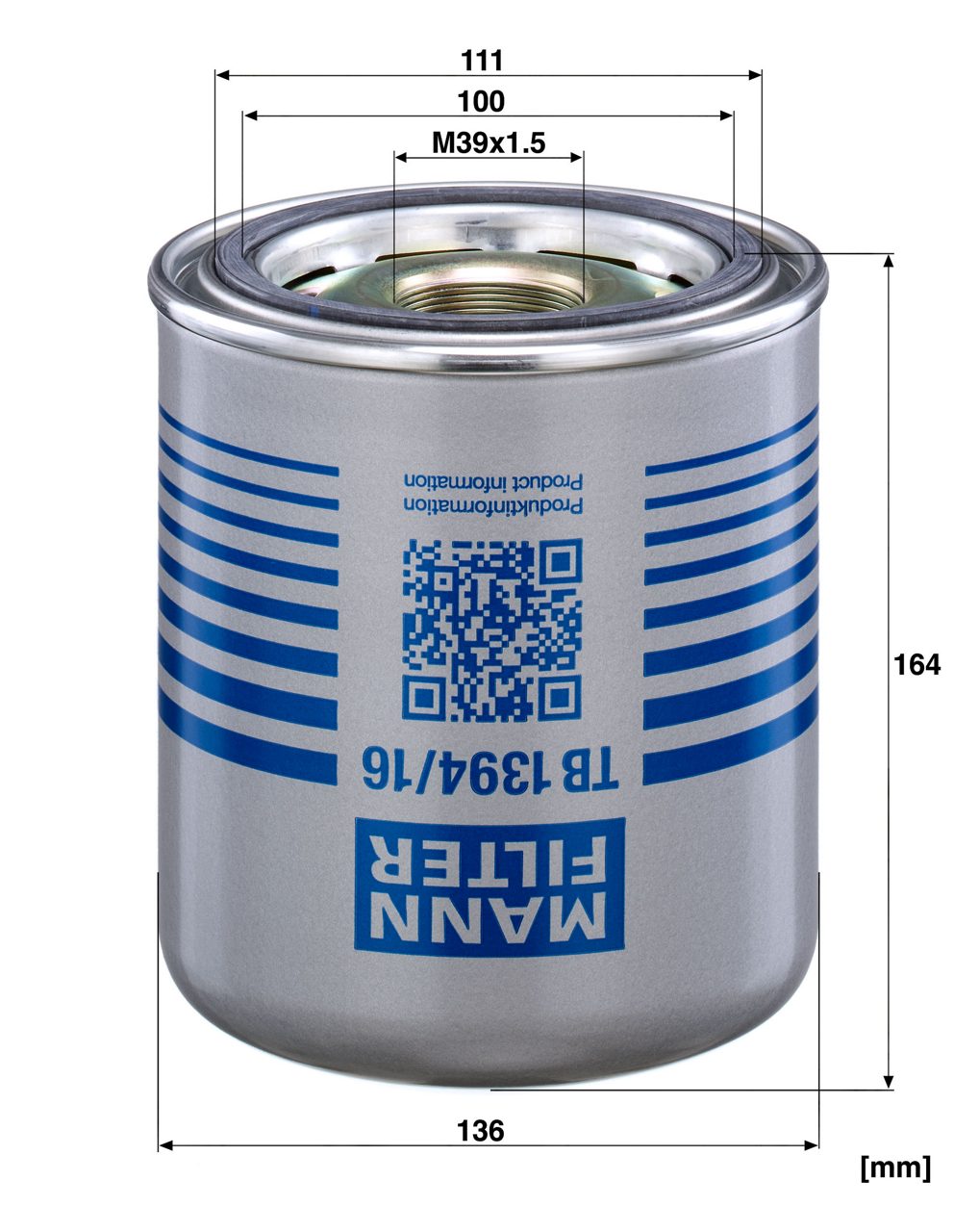 MANN-Filter TB1394/16X Luftfilter