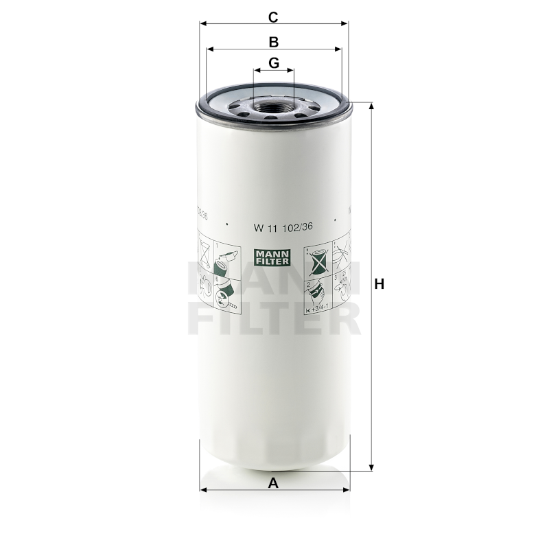 MANN-Filter W11102/36 Масляный фильтр