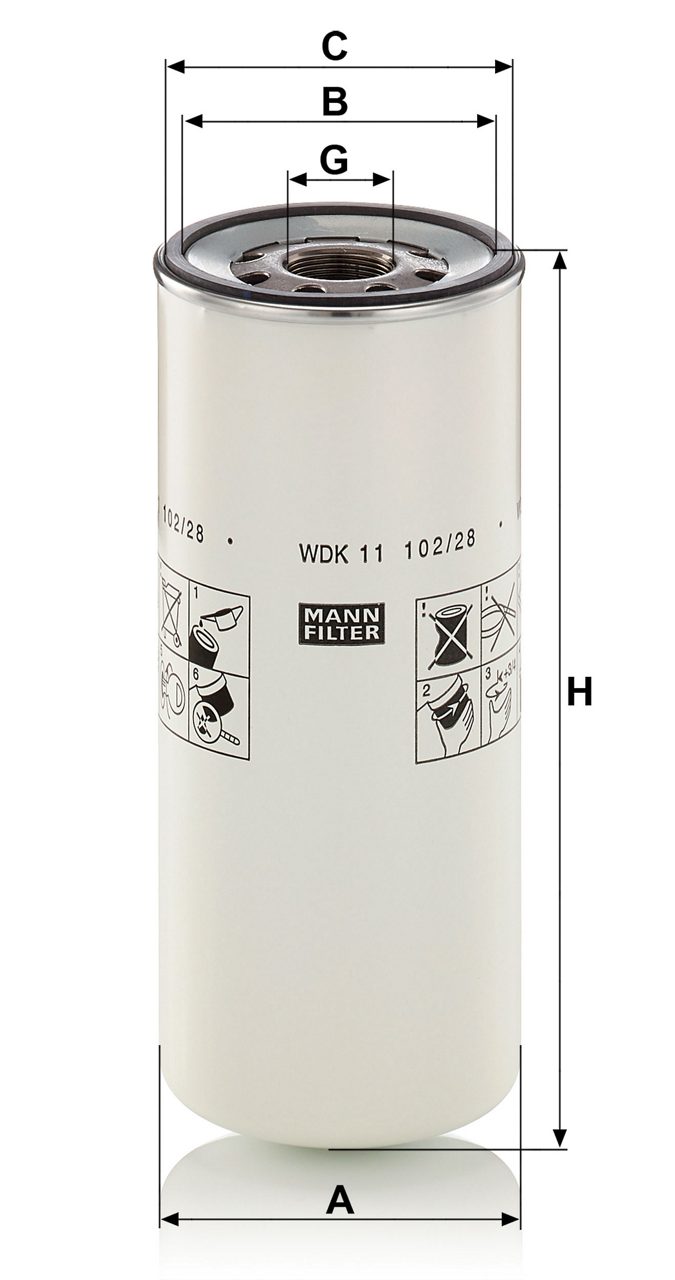 Топливный фильтр MANN-Filter WDK11102/28