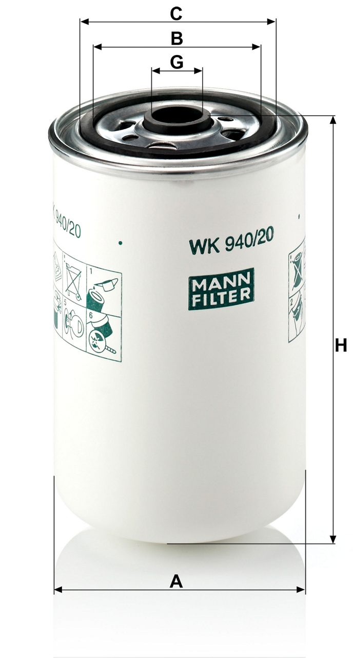MANN-Filter WK940/20 Топливный фильтр